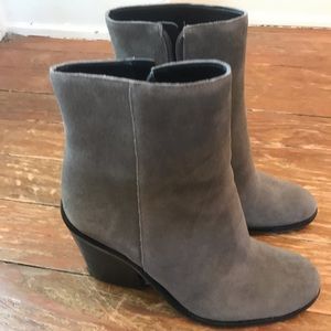 Gray Suede Marc Fisher booties